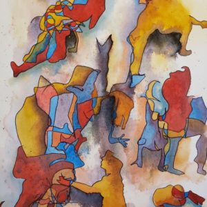 Harmony in Red, Yellow and Blue by Kim Cesaretti