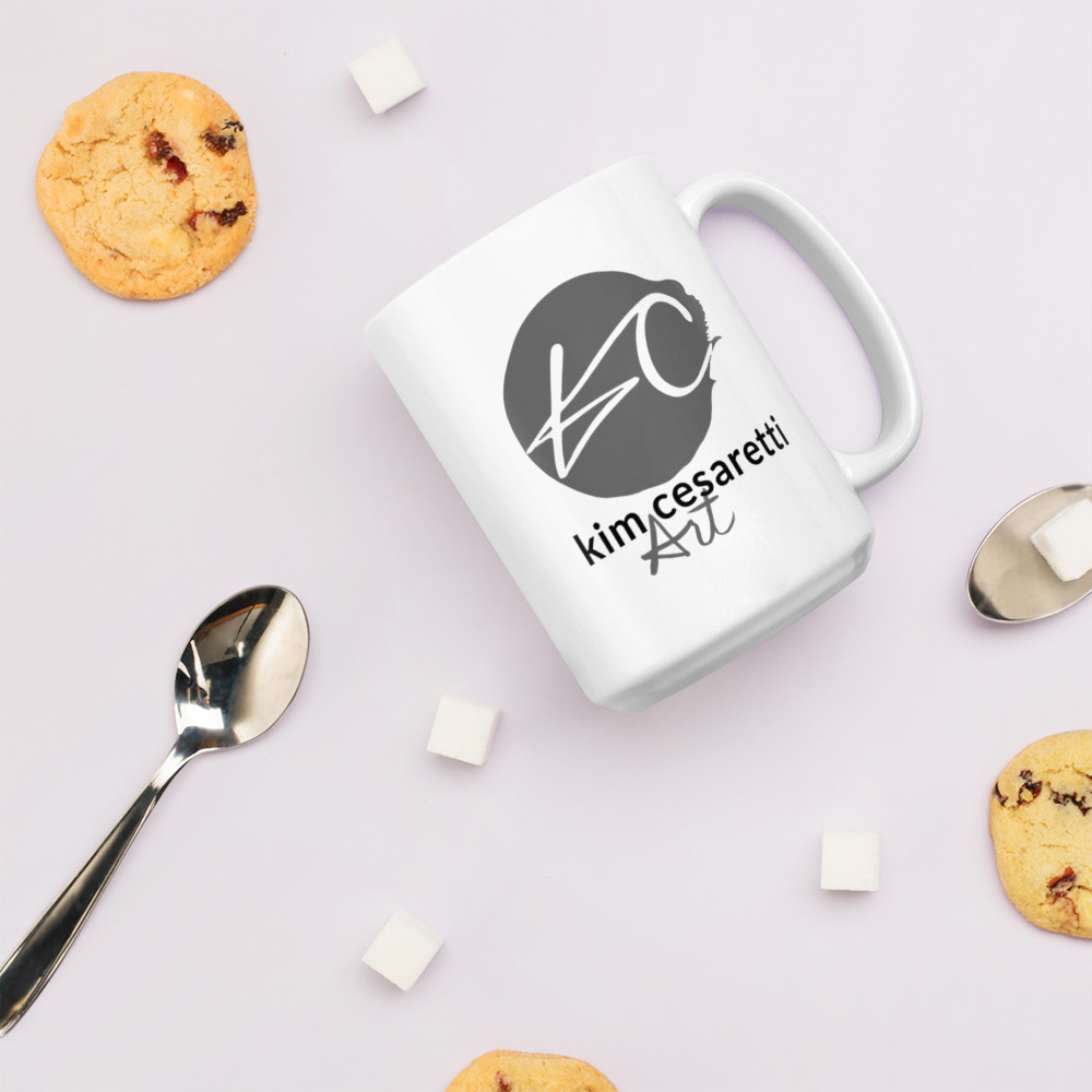 White glossy mug - Kim Cesaretti Art - Image 6