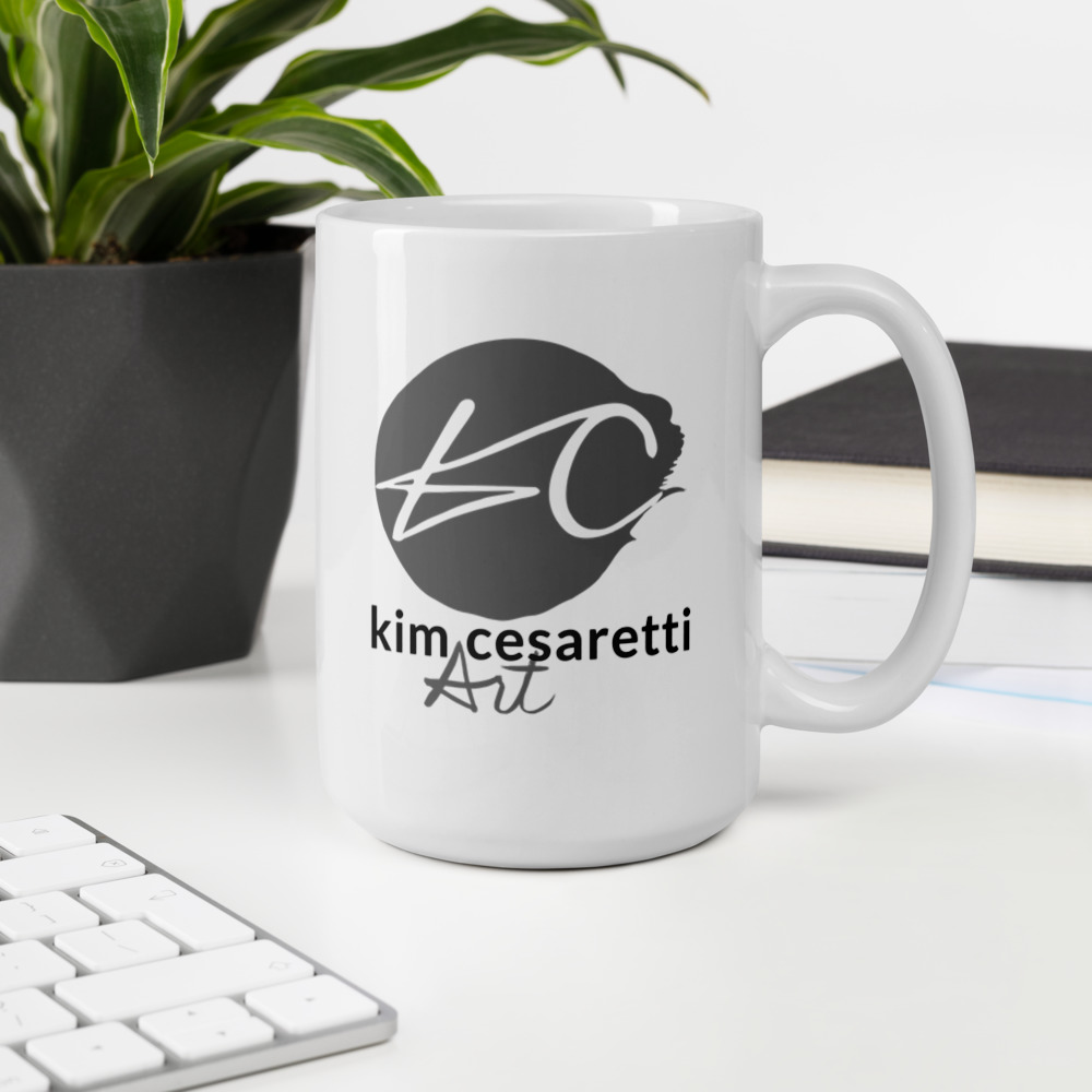 White glossy mug - Kim Cesaretti Art - Image 8